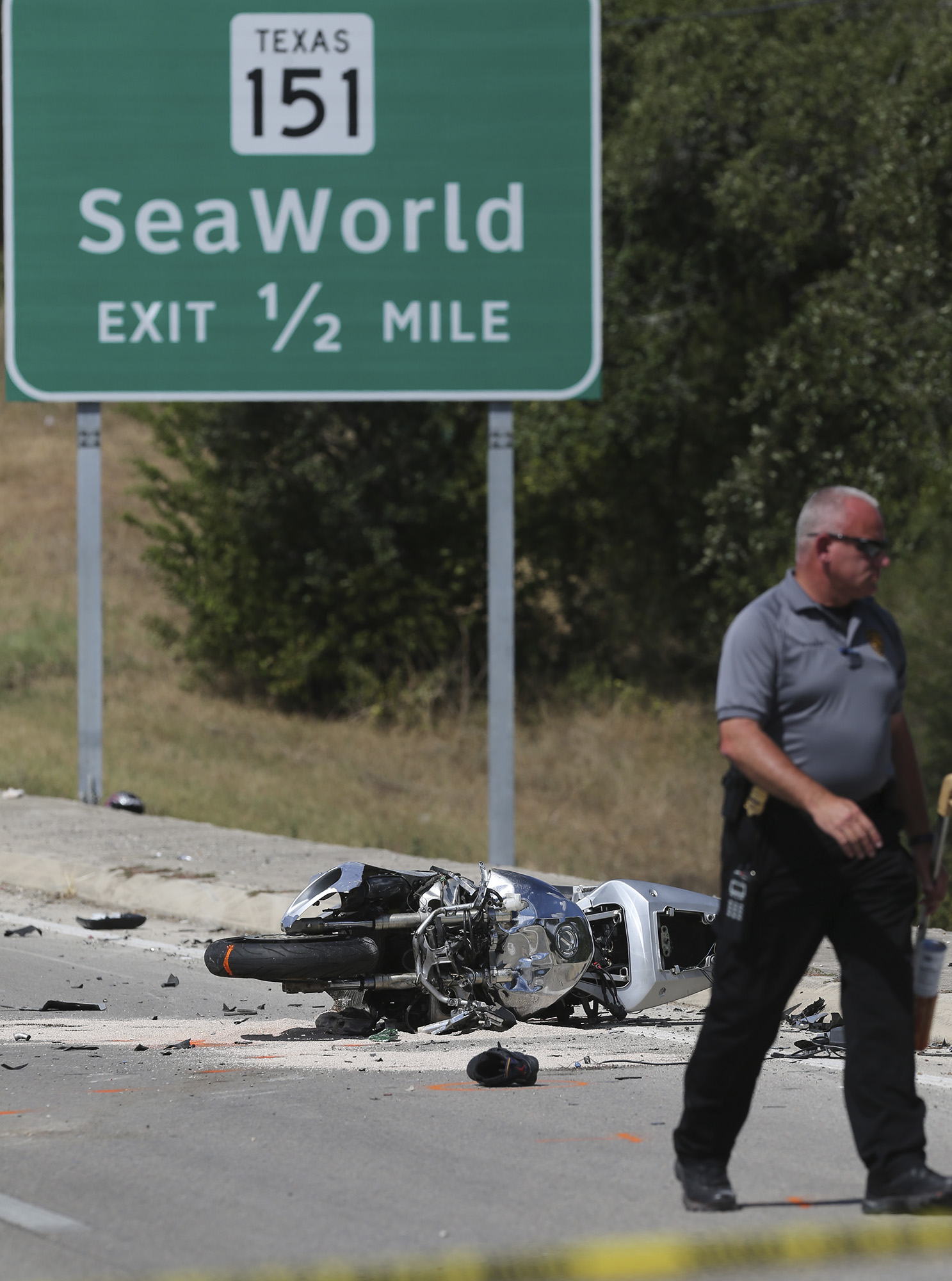 Motorcyclist whose legs were severed in Loop 1604 crash still in