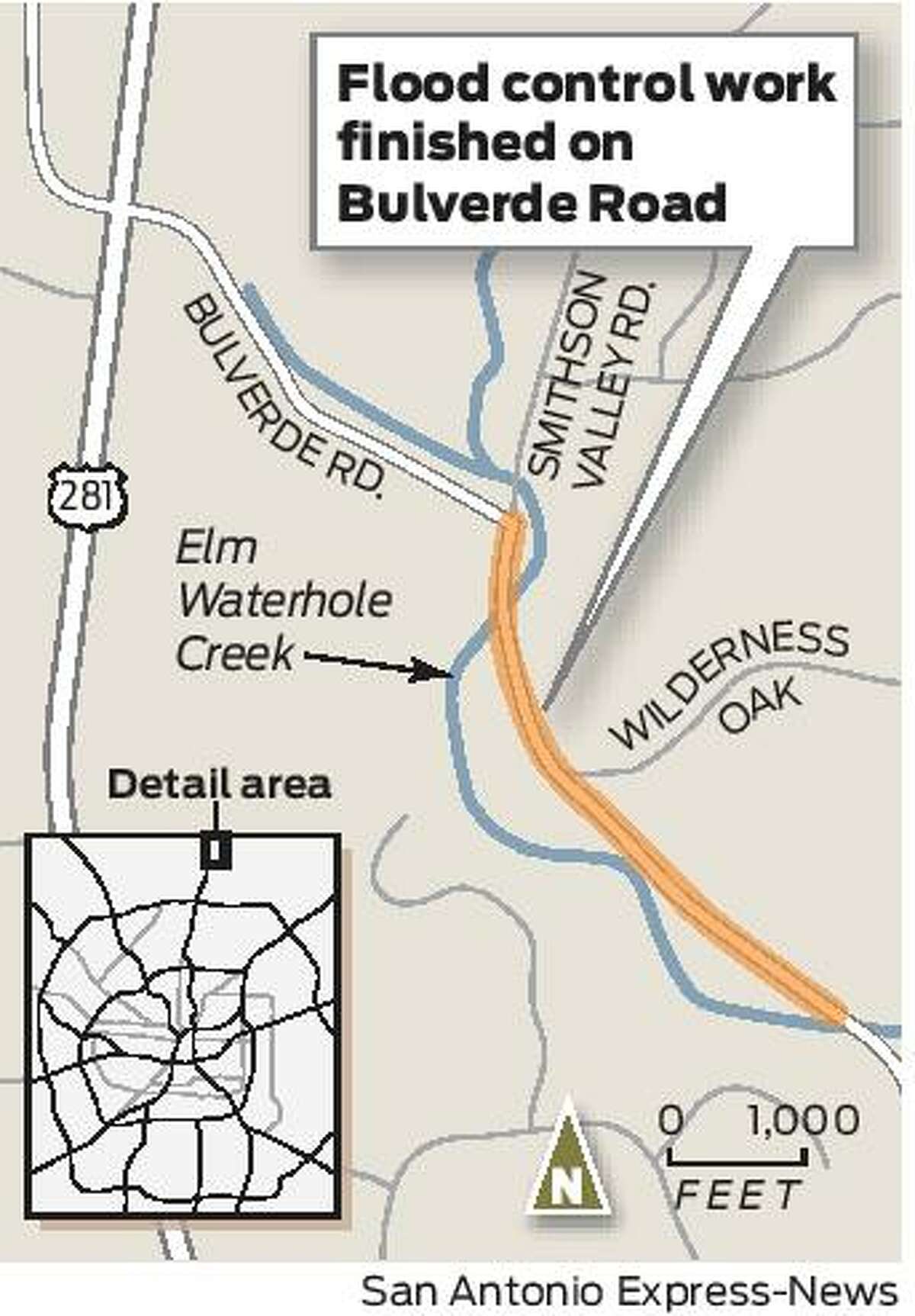 Bulverde Road segment ready for 100year flood