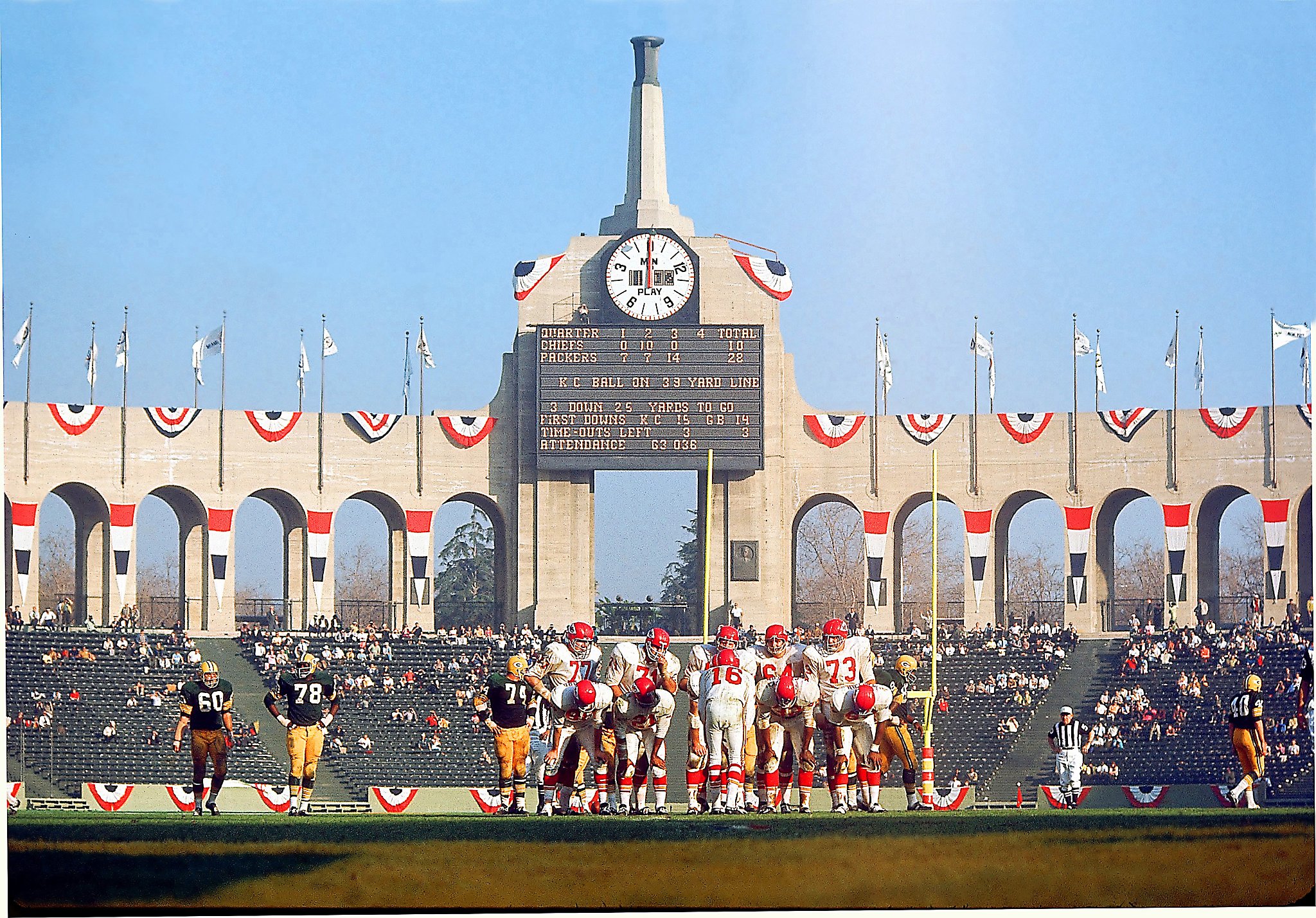 Los Angeles, CA, USA. 6th Jan, 2018. A view of the Los Angeles Memorial  Coliseum home of the Los Angeles Rams during the National Anthem before the  NFL Wild Card Playoff football