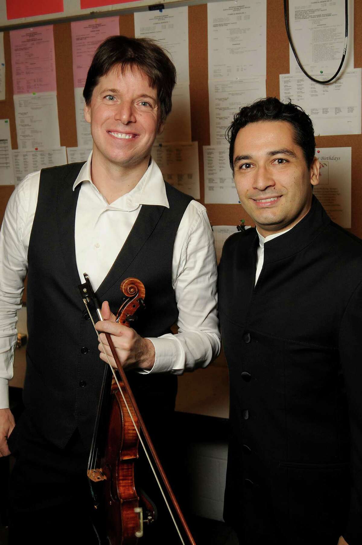 Joshua Bell, left, and Andrés Orozco-Estrada