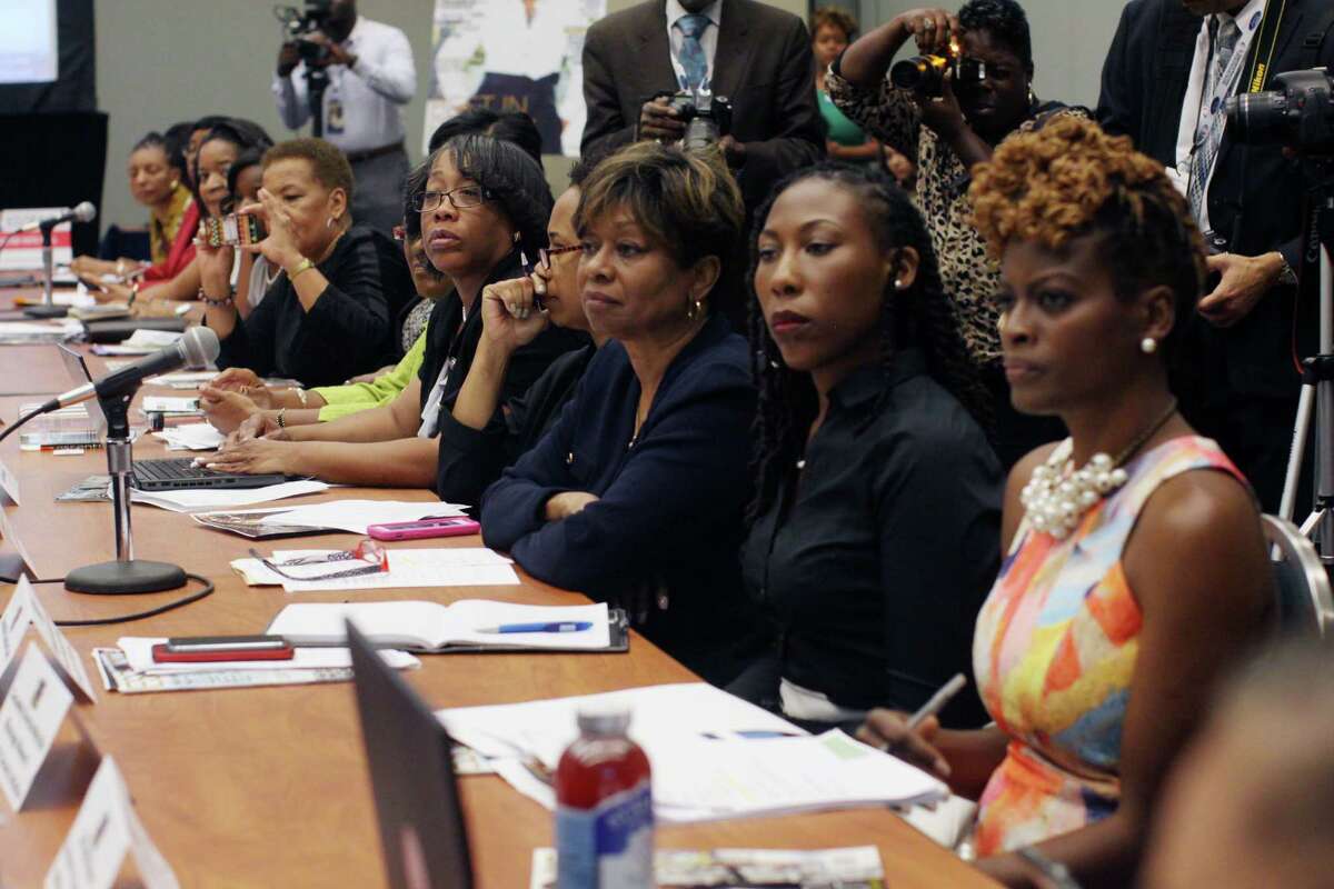 Members of the Black Women's Rountable hold a forum on the power of African American women at the polls at the Congressional Black Caucus Foundation's Annual Legislative Conference on Wednesday, Sept. 16, 2015 in Washington. The Black Lives Matter network will not make a presidential endorsement but will keep up its political activism by confronting candidates about the treatment of African-Americans in the United States. (AP Photo/Lauren Victoria Burke)