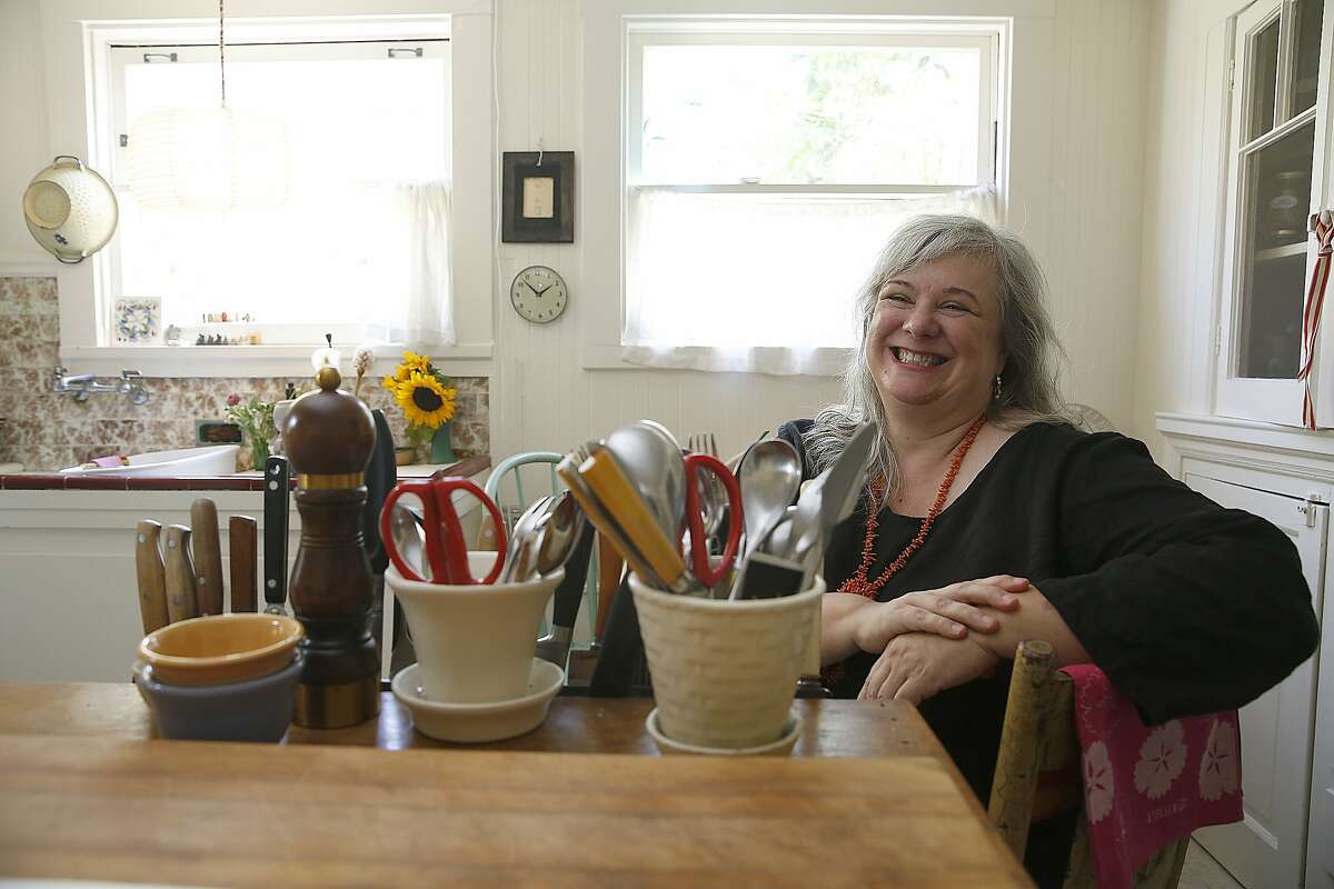 Writer Dana Velden has a new book, "Finding Yourself in the Kitchen". about her Zen practice and her life in the kitchen at home in Oakland, Calif., on Friday, September 21, 2015.