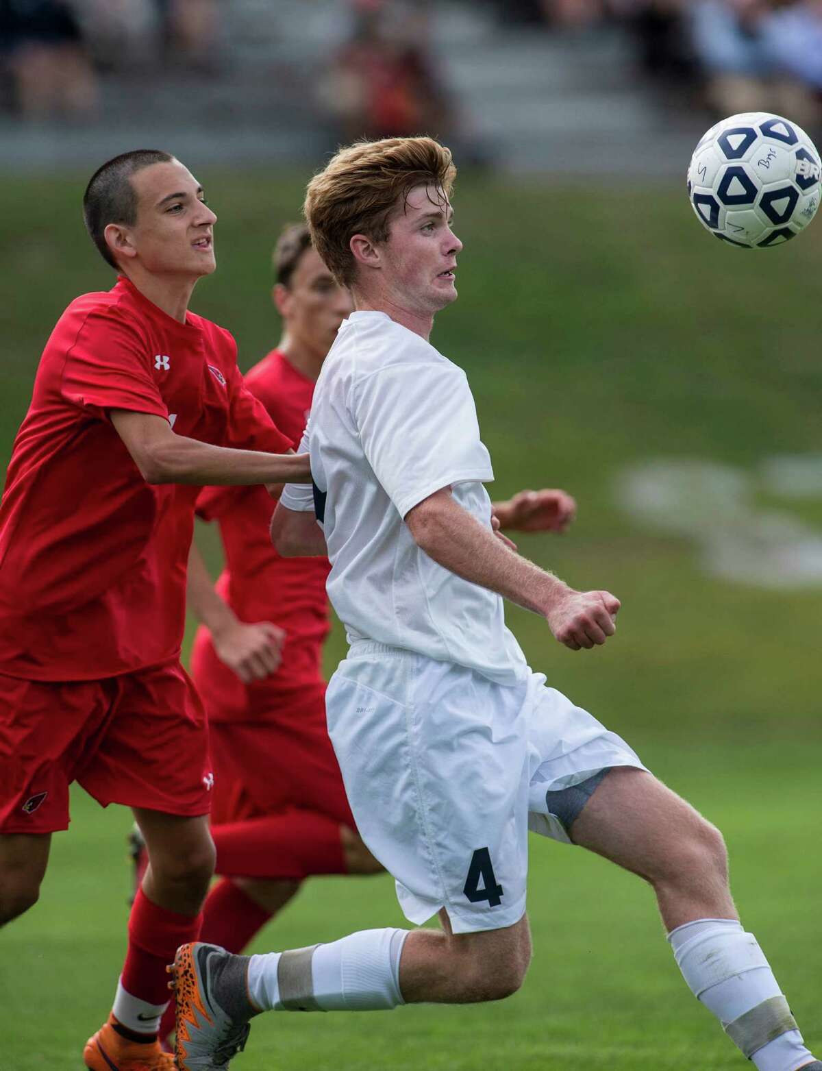Greenwich High School against Staples High School during a boys soccer game played at Staples High School, Westport, CT on Tuesday, September 22, 2015.