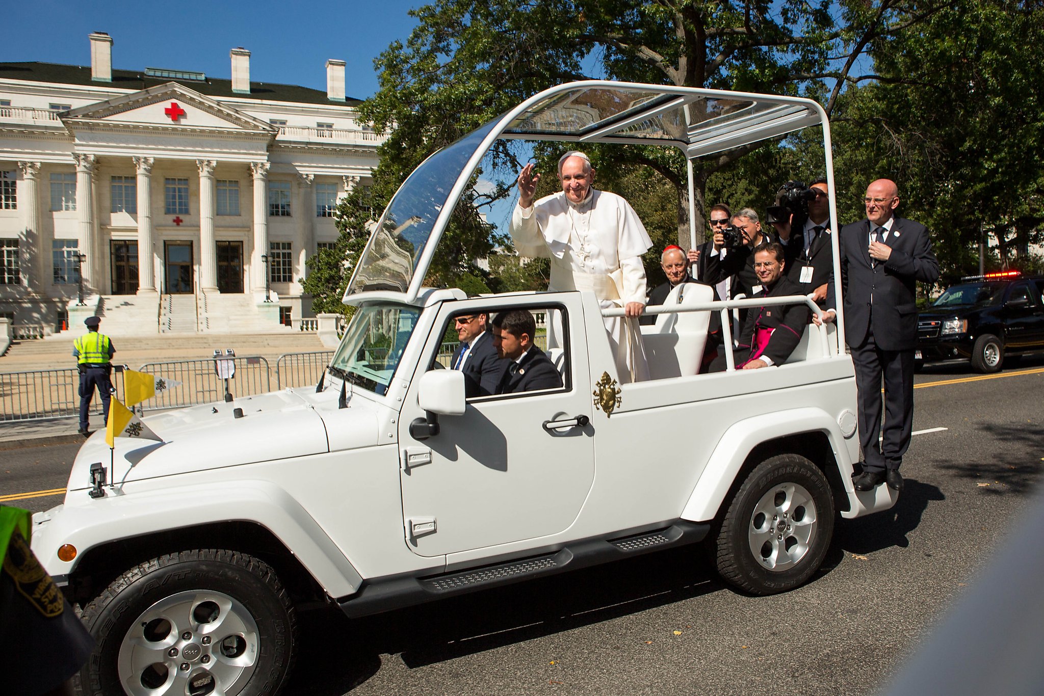 The Pope's tricked out Jeep Wrangler Popemobile