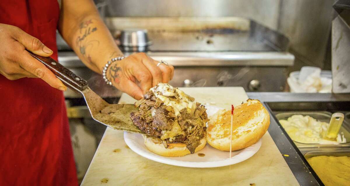 The Hubcap Grill's 19th Street location's Philly Cheese Steak burger.