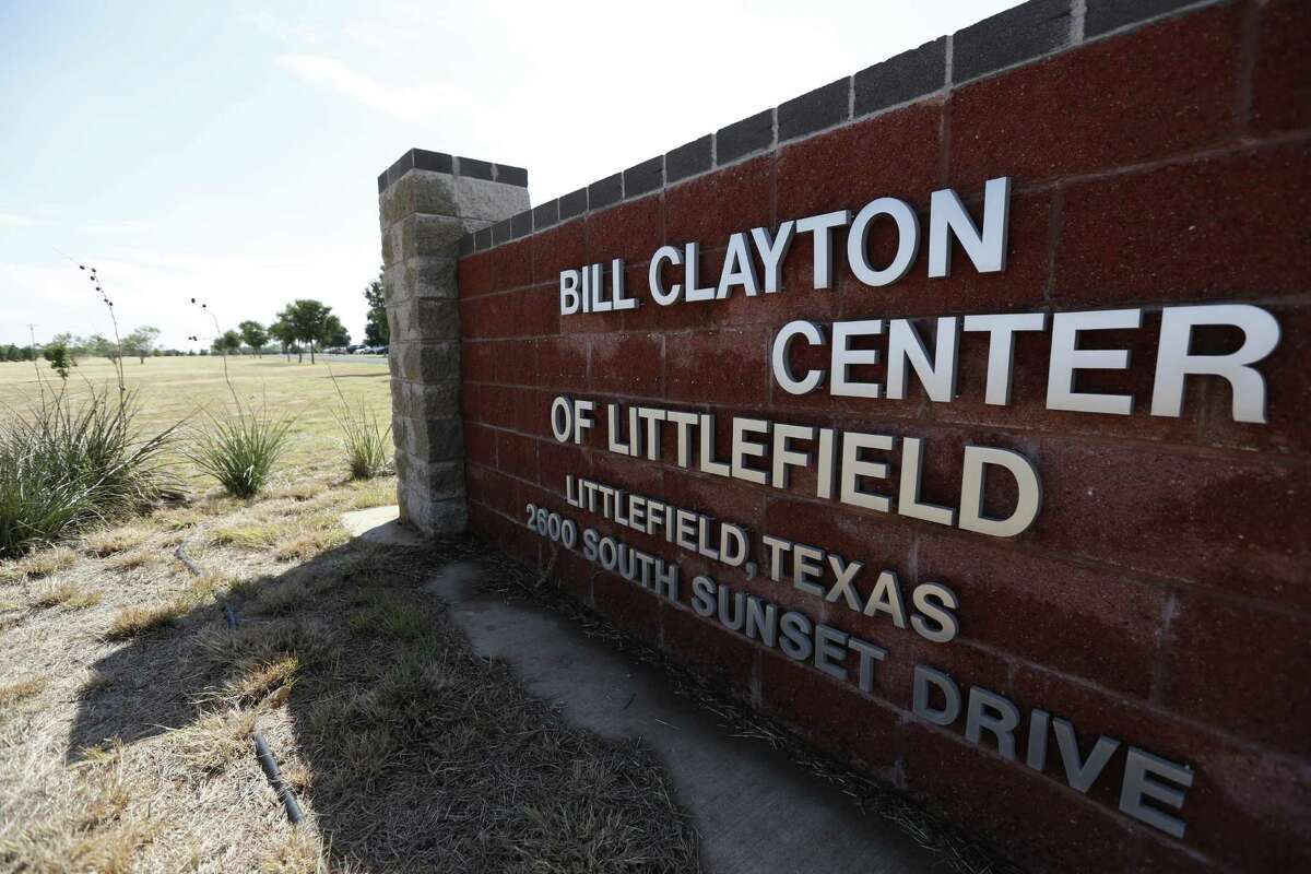 At the state's home for sex predators, the Billy Clayton Center, the word "detention" has been removed from the facility sign. File photo from Wednesday, Sept. 23, 2015, in Littlefield.Texas.