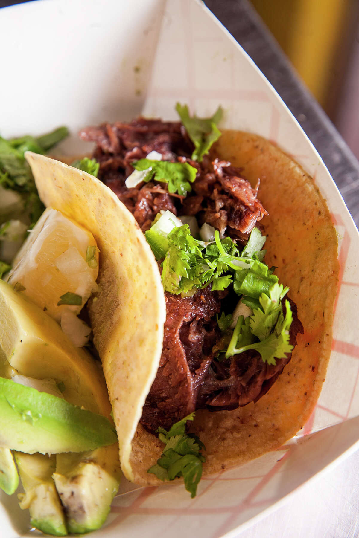 Customers can purchase individual tacos Sunday Sept. 20, 2015 at Adelita Tamales & Tortilla Factory.