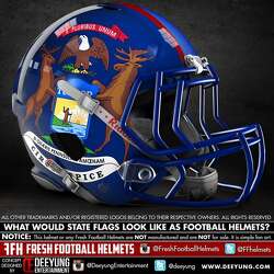 Football Helmets Redesigned To Look Like State Flags