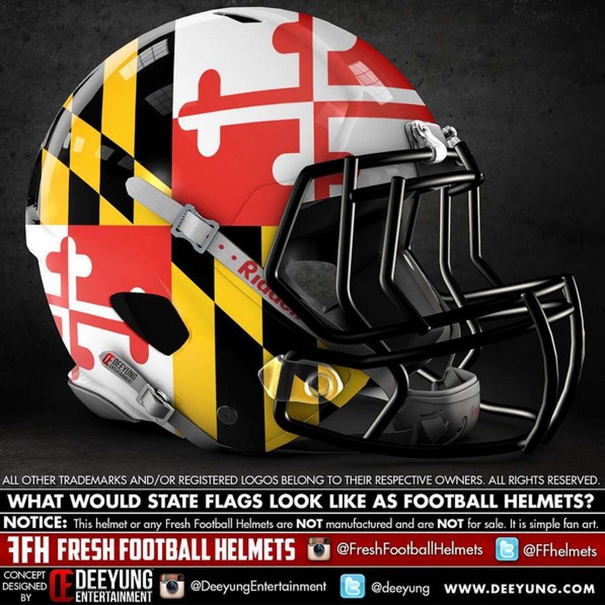 Maryland Terrapins Riddell pocket pro helmet revolution in pack new Terps  revo