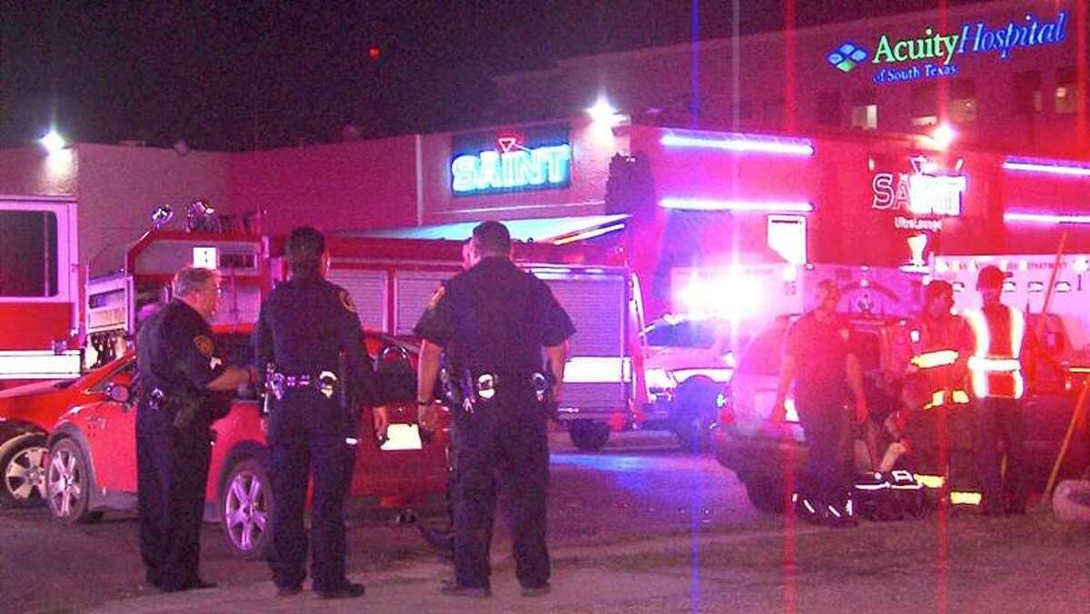 A San Antonio woman intentionally crashed into two men and seven cars after being kicked out of Club Essence at 1010 N. Main Ave. near downtown just after midnight on Friday, police said.