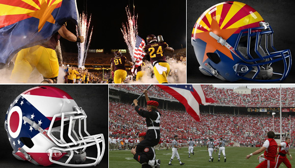 College Football Playoff teams get new concept helmet redesigns