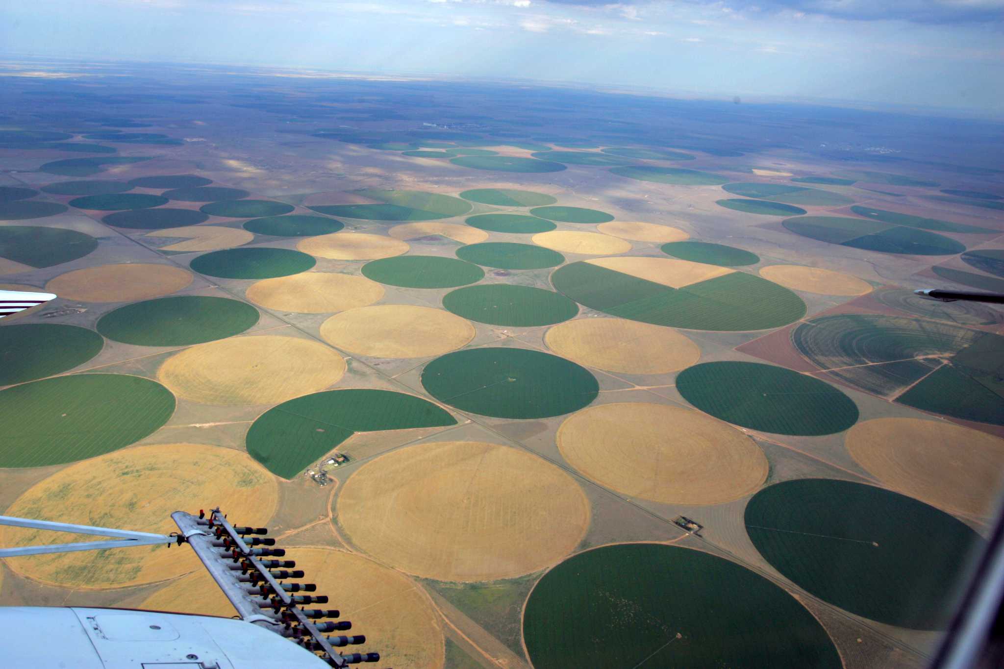 center pivot irrigation aerial