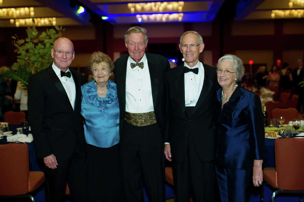 University of Texas Health Science Center president Dr. William L. Henrich, left, Pat and Tom Frost, and Bartell and Mollie Zachry are pictured in 2014. Henrich will announce the establishment of the Institute for Alzheimer and Neurodegenerative Disease. An endowment for the institute will be named for Bartell and Mollie Zachry.