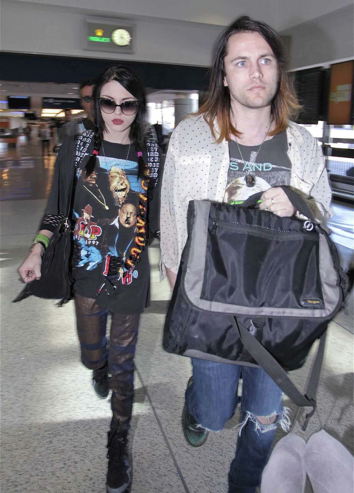 Frances Bean Cobain and her then husband Isaiah Silva.