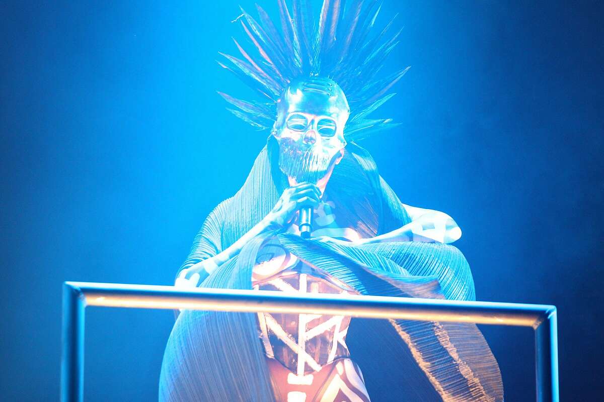 With her memoir due next week, the legendary British singer and performer Grace Jones performed a concert at the at the Fox Theater in downtown Oakland, Calif. on Saturday September 26, 2015.