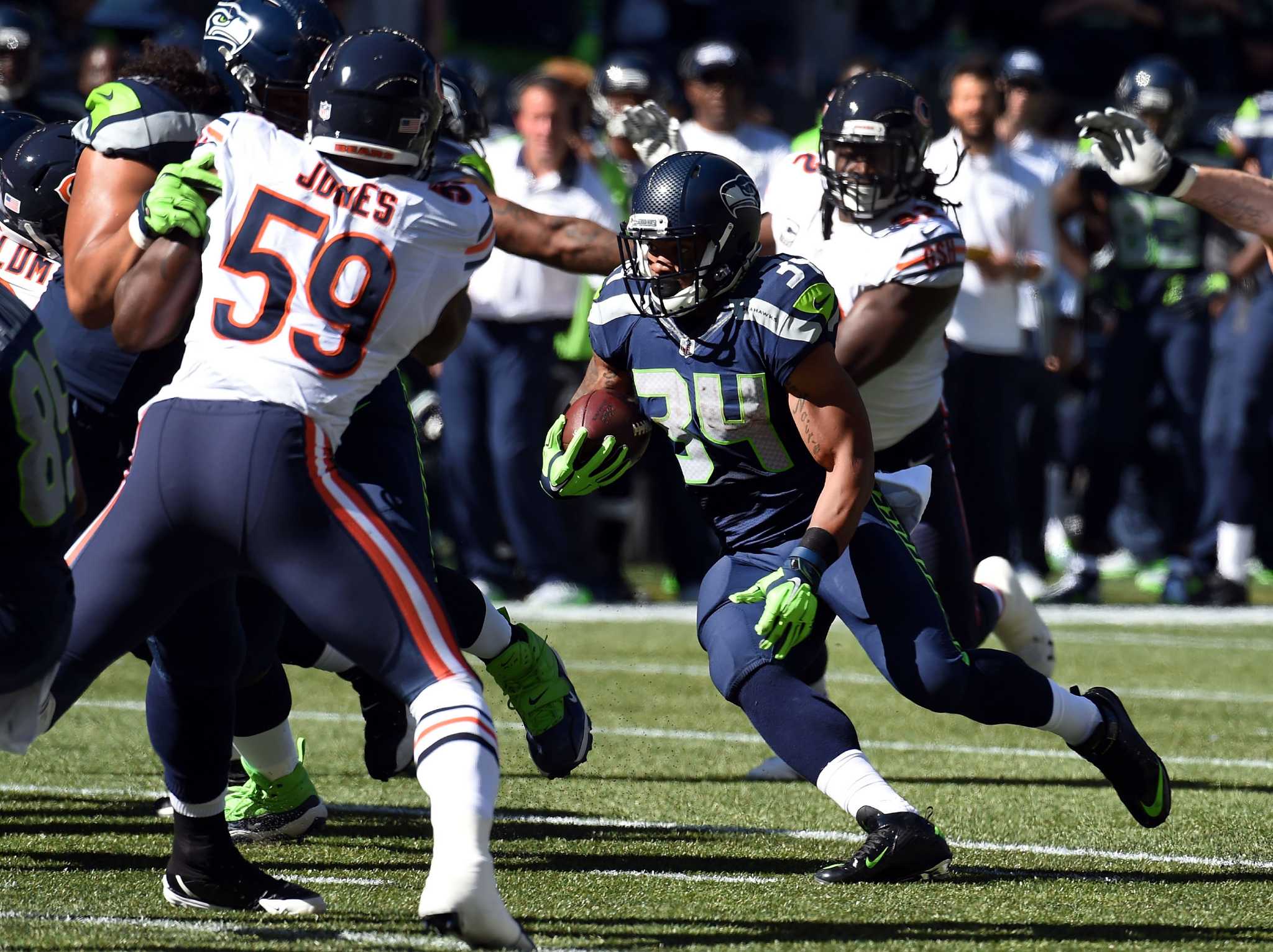 Thomas Rawls Touchdown Seattle Seahawks Running Back Official