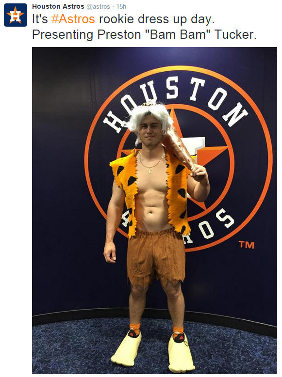 Houston Astros' Carlos Correa, Lance McCullers wear costumes