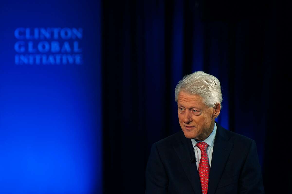 NEW YORK, NY - SEPTEMBER 28: Former U.S. President Bill Clinton speaks with CNBC's Becky Quick during the Clinton Global Initiative Annual Meeting at the Sheraton Hotel and Towers on September 28, 2015 in New York City. The Clinton Global Initiative, happening simultaneously with the United Nation's General Assembly, invites leaders from politics, business, and culture to discuss world issues. (Photo by Bryan Thomas/Getty Images)
