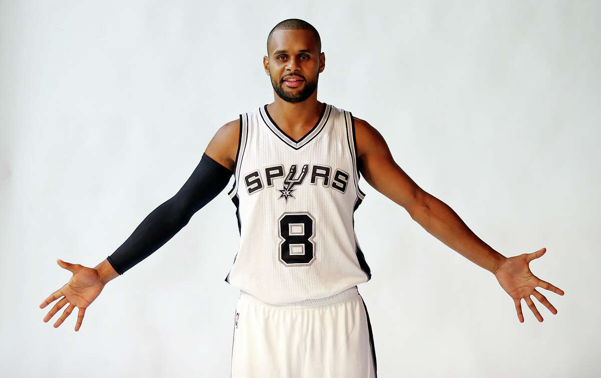 San Antonio Spurs' Patty Mills is photographed during media day Monday Sept. 28, 2015 at the Spurs practice facility.