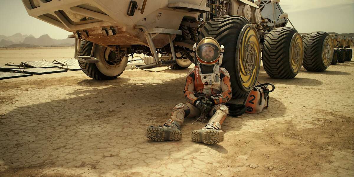 This photo released by 20th Century Fox shows Matt Damon in a scene from the film, "The Martian." (20th Century Fox via AP)