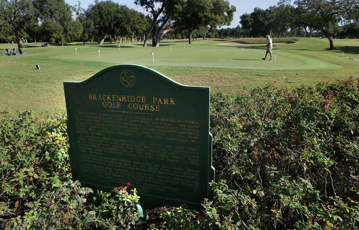 Board members of the historic Brackenridge Park Golf Course, the oldest public course in Texas, announced on Tuesday, Sept. 29, 2015, the upcoming celebration of the course’s centennial. The original course was designed by notable golf architect A.W. Tillinghast, a recent inductee into the World Golf Hall of Fame.