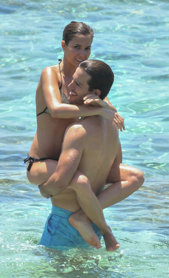 Natalia Sanchez and Marc Clotet are seen on July 04, 2015 in Ibiza, Spain. 