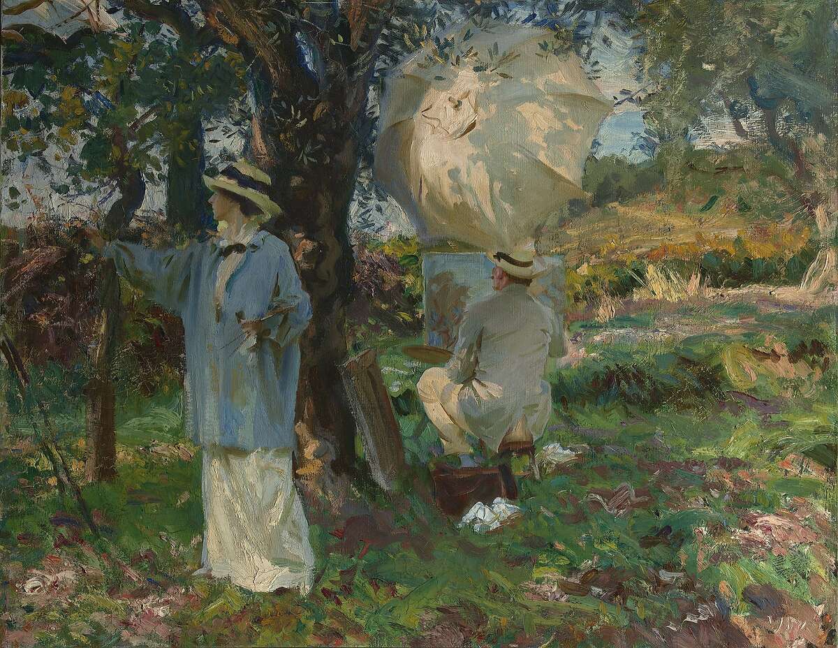 John Singer Sargent's 1913 oil pianting "The Sketchers" will be among the 200 works on view in the exhibition "Jewel City: Art from San Francisco's Panama-Pacific International Exposition" at the de Young Museum. Courtesy Fine Arts Museums of San Francisco