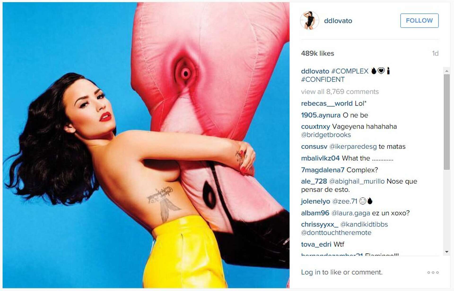 Demi Lovato poses almost nude with a giant banana on the cover of Complex  magazine