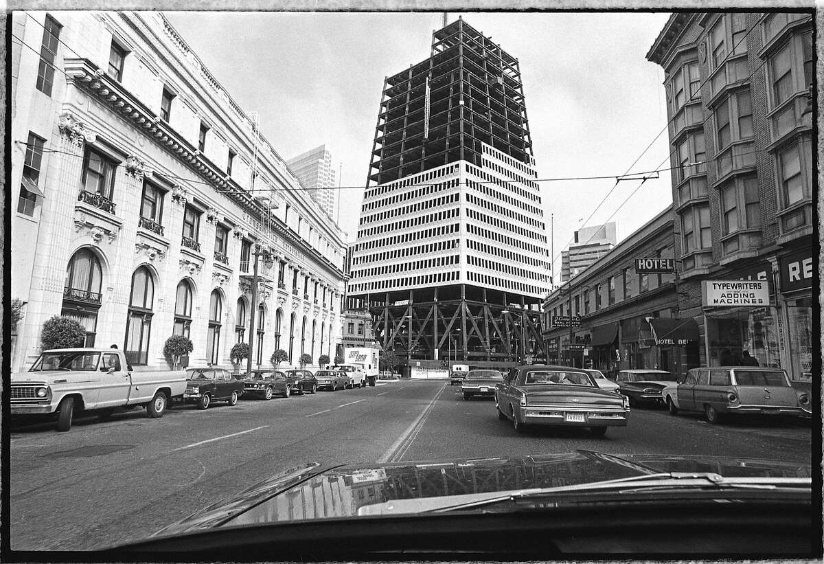 Construction is underway on the Transamerica Pyramid June 3, 1971 in San Francisco, Calif. Photo was taken: 06/03/1971. 150 anniversary maybe