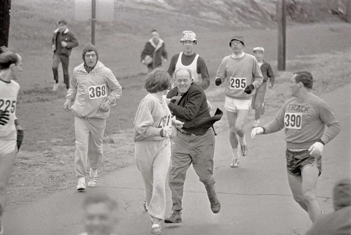 In 1967, irate race official Jock Semple tried forcibly to remove Kathrine Switzer from the then all-male Boston Marathon simply because she was a woman. Luckily for Switzer, the official was bounced out of the race instead by her boyfriend and she went on to finish. Switzer was inspired by the incident to create running events for women all over the world and was a leader in getting the women's marathon into the Olympic Games.