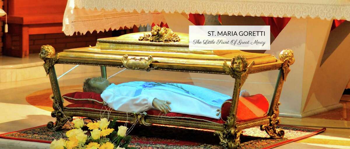 The relics of St. Maria Goretti is coming to St. Theresa Church in Trumbull Tuesday as part of a U.S. tour, “The Pilgrimage of Mercy: the Tour of the Major.” The relic is the preserved body of the saint, who died in 1902. St. Maria is universally known as the Patroness of Purity, and her greatest virtue was her unyielding forgiveness of her attacker even in the midst of horrendous physical suffering, a forgiveness that would completely convert him and set him on a path to personal holiness.