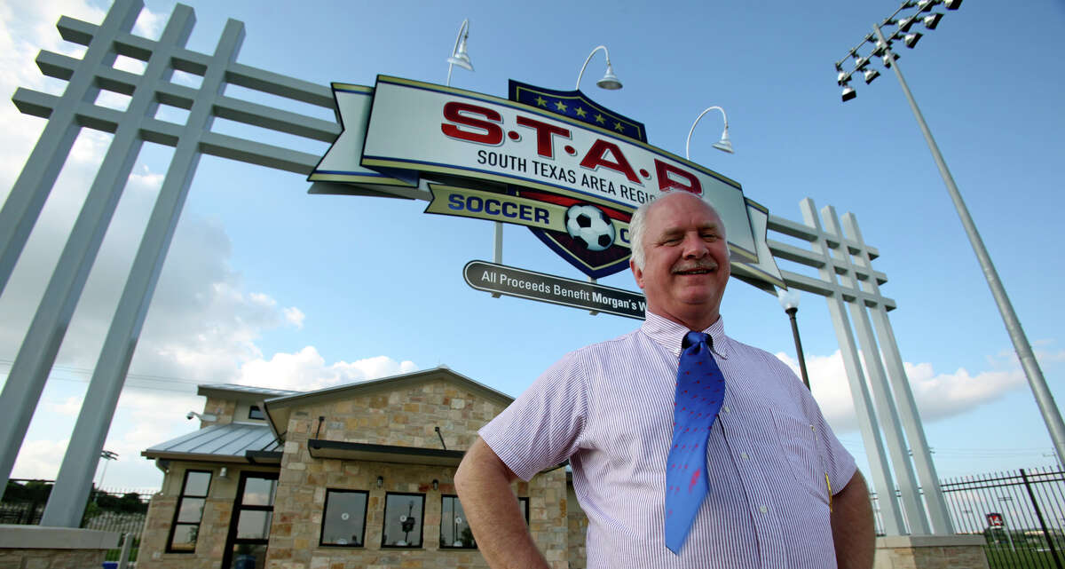 George Block, director for amateur sports facilitites for the Bexar County Community Venues Program, visits the Star Soccer Complex on May 18, 2010.