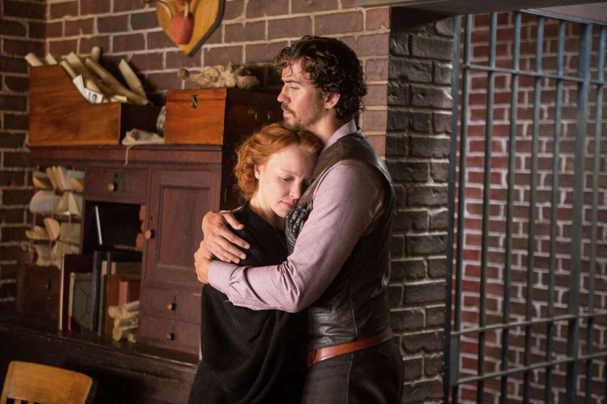 This image released by Lifetime shows, Lauren Ambrose, left, and Wes Ramsey in a scene from "Deliverance Creek." Nicholas Sparks is executive producer of the new TV movie, premiering Monday, Sept. 15, 2014, on Lifetime (8 p.m. EDT). He says television seemed a natural progression because 10 his novels, including ?“The Notebook,?” have been or are in production for films. (AP Photo/Lifetime, Zade Rosenthal) ORG XMIT: NYET785