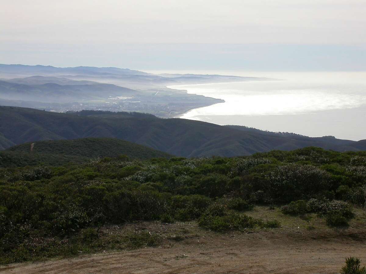 On the hike to the summit of Montara Mountain, you get this view south to Pillar Point and along the San Mateo County coast