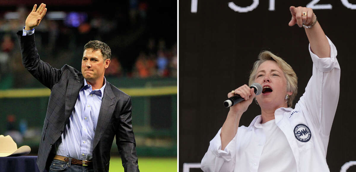 On Wednesday morning former Houston Astros player Lance Berkman (left) took to local AM radio to talk about the HERO ordinance failing at the ballot box yesterday in the city of Houston. The ordinance was championed by Houston mayor Annise Parker (right). See more scenes from election night 2015 in Houston ...