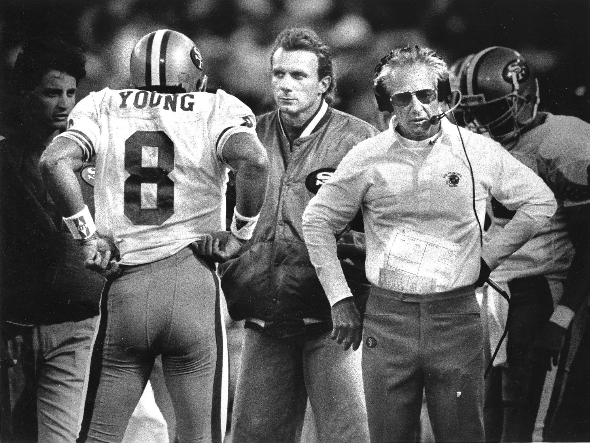 San Francisco 49ers on X: Steve Young & George Seifert. #tbt  #49ersClassic  / X