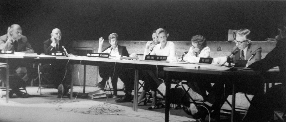 In June 1978, Greenwich Board of Education members vote on the fate of the Dundee School in Riverside. The board voted 5 to 2 to close Dundee due to declining admissions, only to reopen it in 2000.