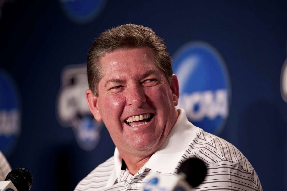 South Carolina coach Ray Tanner smiles during a news conference Saturday, June 23, 2012, ahead of the NCAA College World Series baseball finals at TD Ameritrade Pard in Omaha, Neb. South Carolina and Arizona will play starting Sunday in the best-of-three games championship series. (AP Photo/Nati Harnik)