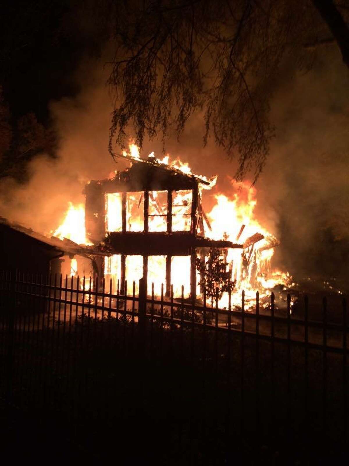 An East Texas house belonging to the grandfather of Cleveland Browns quarterback Johnny Manziel burned down during a fire early Wednesday morning. KLTV reported that Paul Manziel's home at 17859 Slack Road off Lake Tyler had collapsed by 2 a.m.