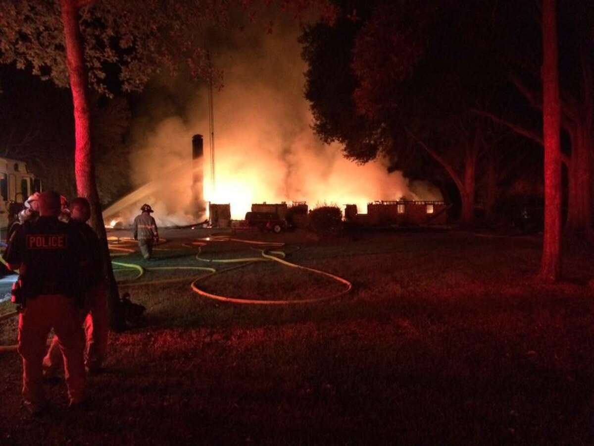 An East Texas house belonging to the grandfather of Cleveland Browns quarterback Johnny Manziel burned down during a fire early Wednesday morning. KLTV reported that Paul Manziel's home at 17859 Slack Road off Lake Tyler had collapsed by 2 a.m.