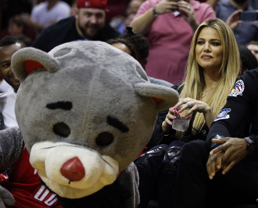 May 31, 2015: Houston Rockets mascot Clutch celebrates Houston