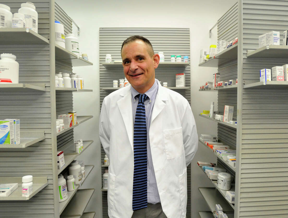 John Ciuffo is the pharmacist and owner of Cornerstone Pharmacy on Stillwater Avenue in Stamford. Photographed on Wednesday, March 20, 2013.