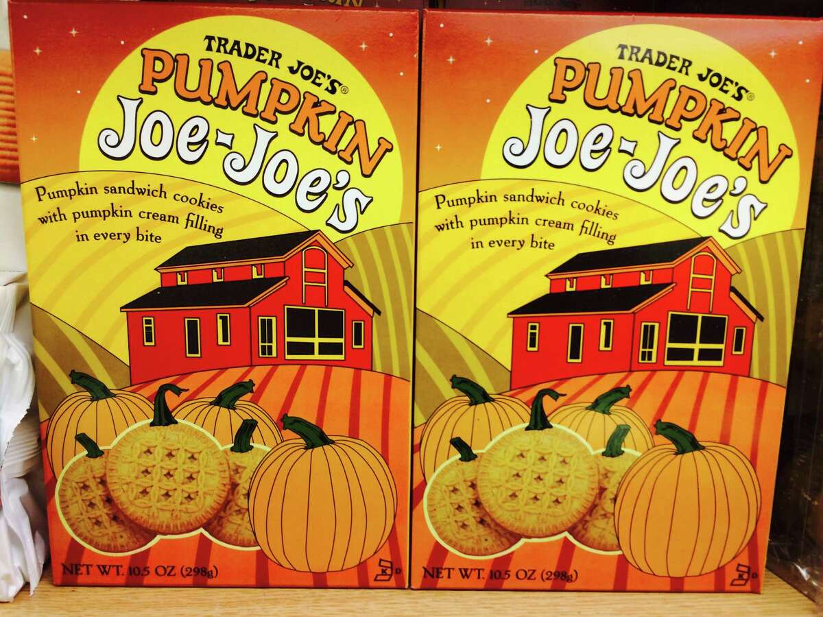 Pumpkin Joe-Joe's are the store's fall version of the Oreo-like cookie.