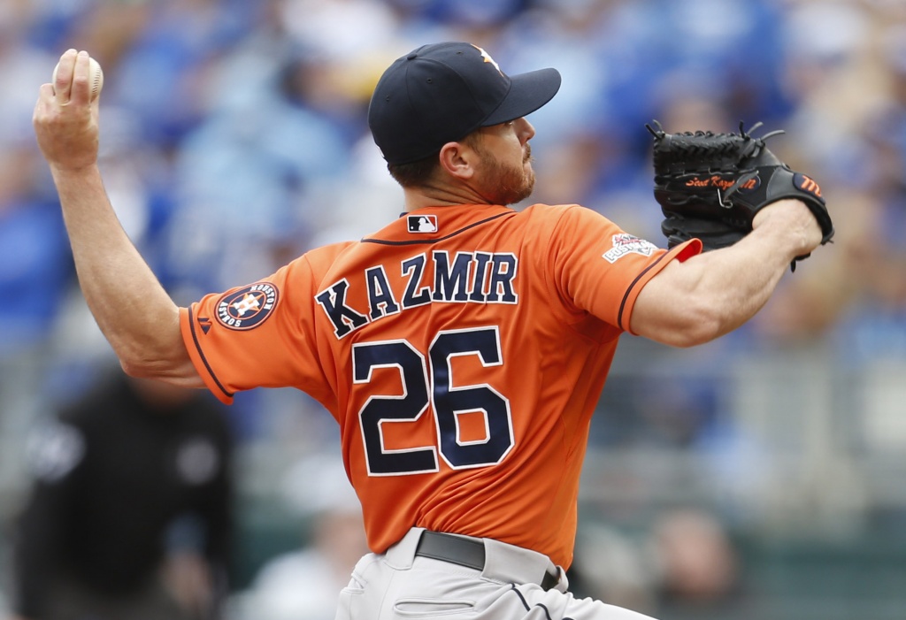 Astros option L.J. Hoes to Triple A to make room for Scott Kazmir