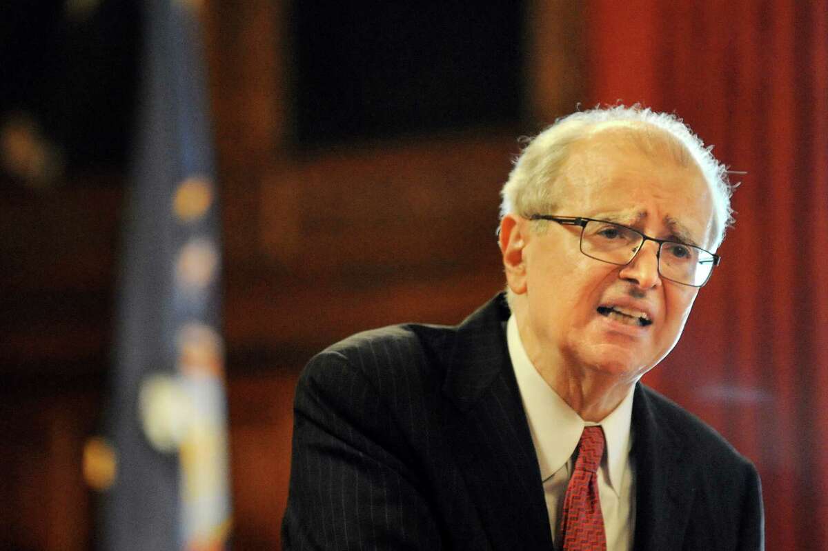 Chief Judge Jonathan Lippman delivers the State of the Judiciary on Tuesday, Feb. 17, 2015, at the Court of Appeals in Albany, N.Y. (Cindy Schultz / Times Union archive)