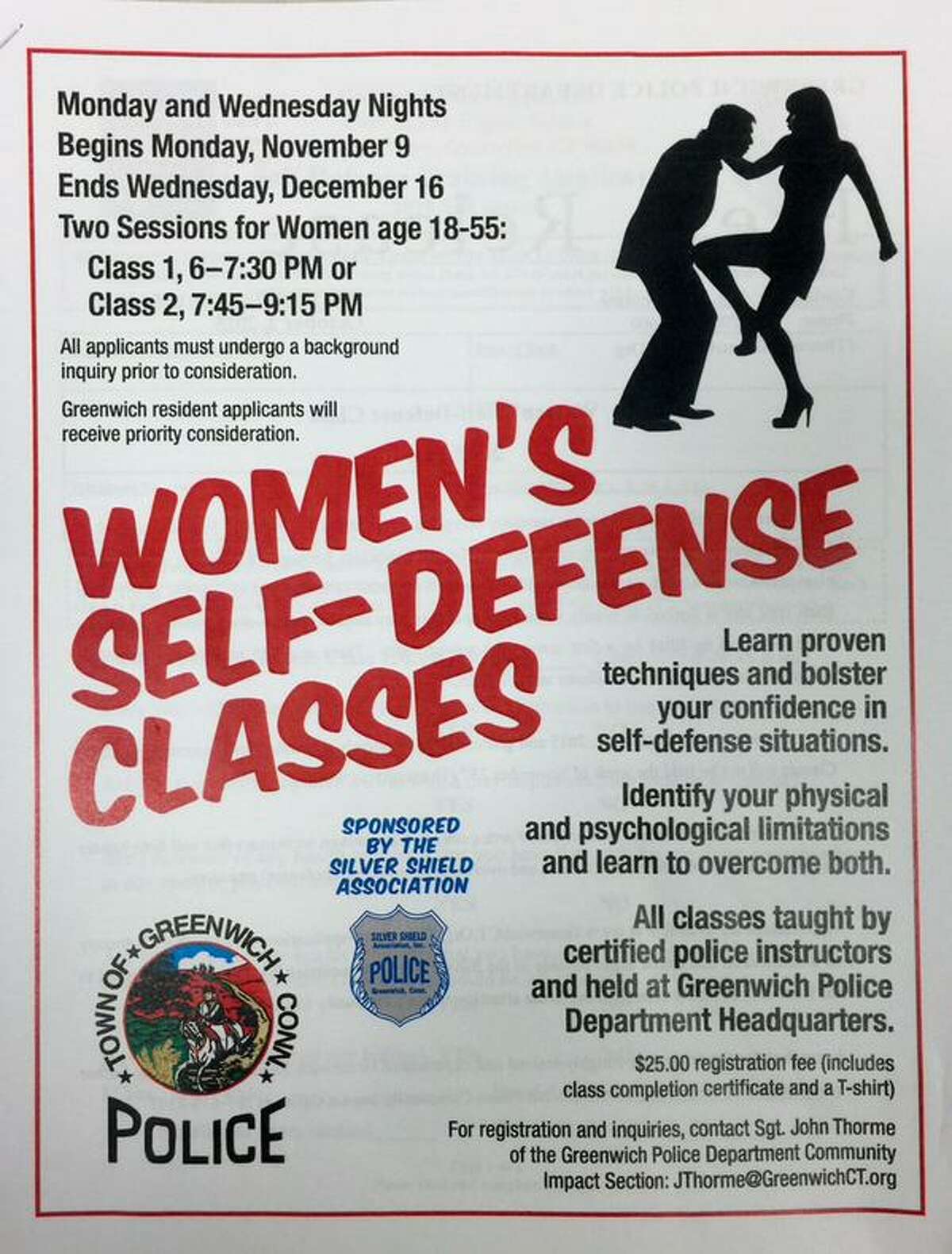 Self Defense Classes For Women Sponsored By Gpd