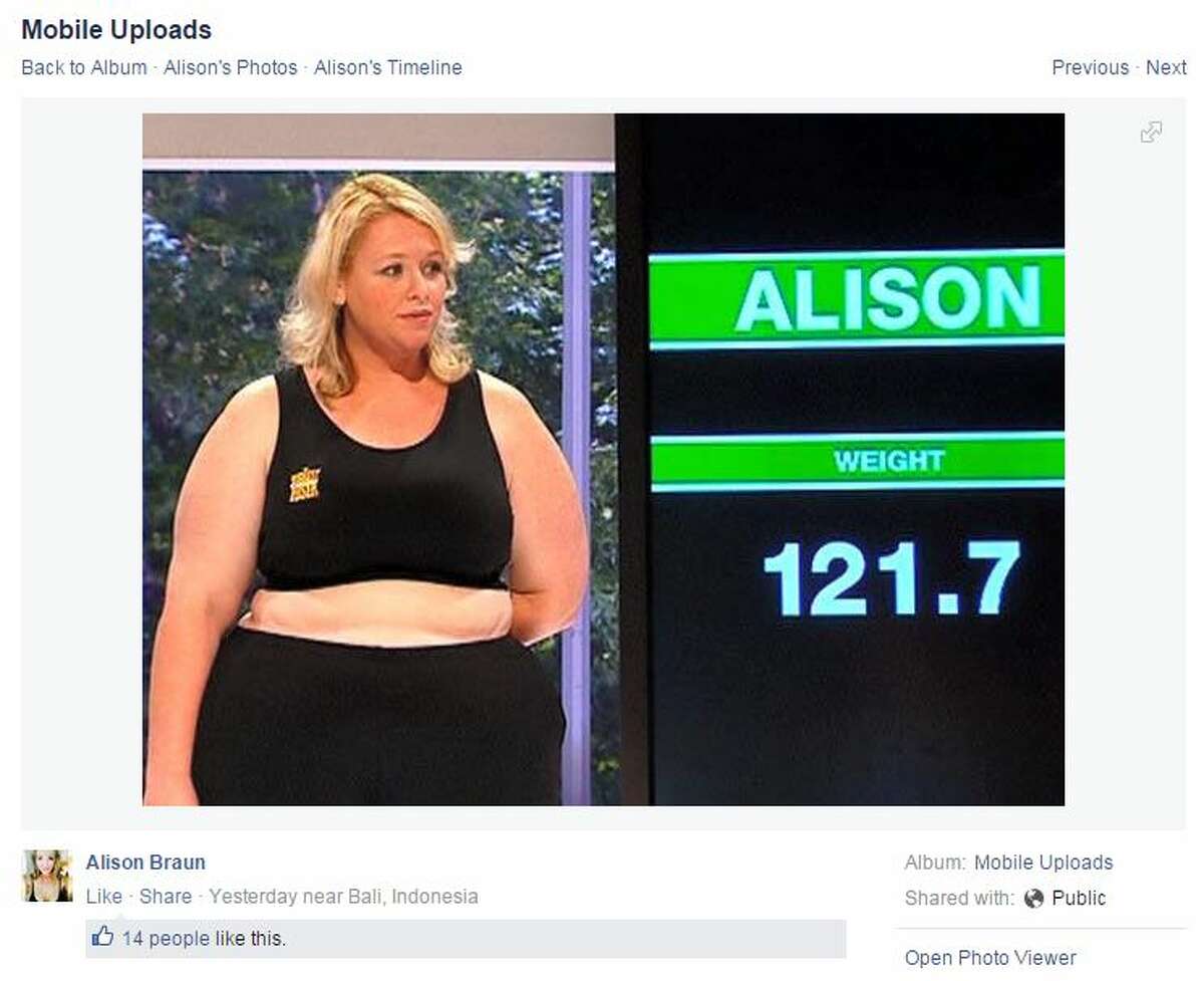Alison Braun was a contestant on the third season of "The Biggest Loser Australia" in 2008. She's been able to keep the weight she lost off, losing more than 120 pounds during her time on the show.