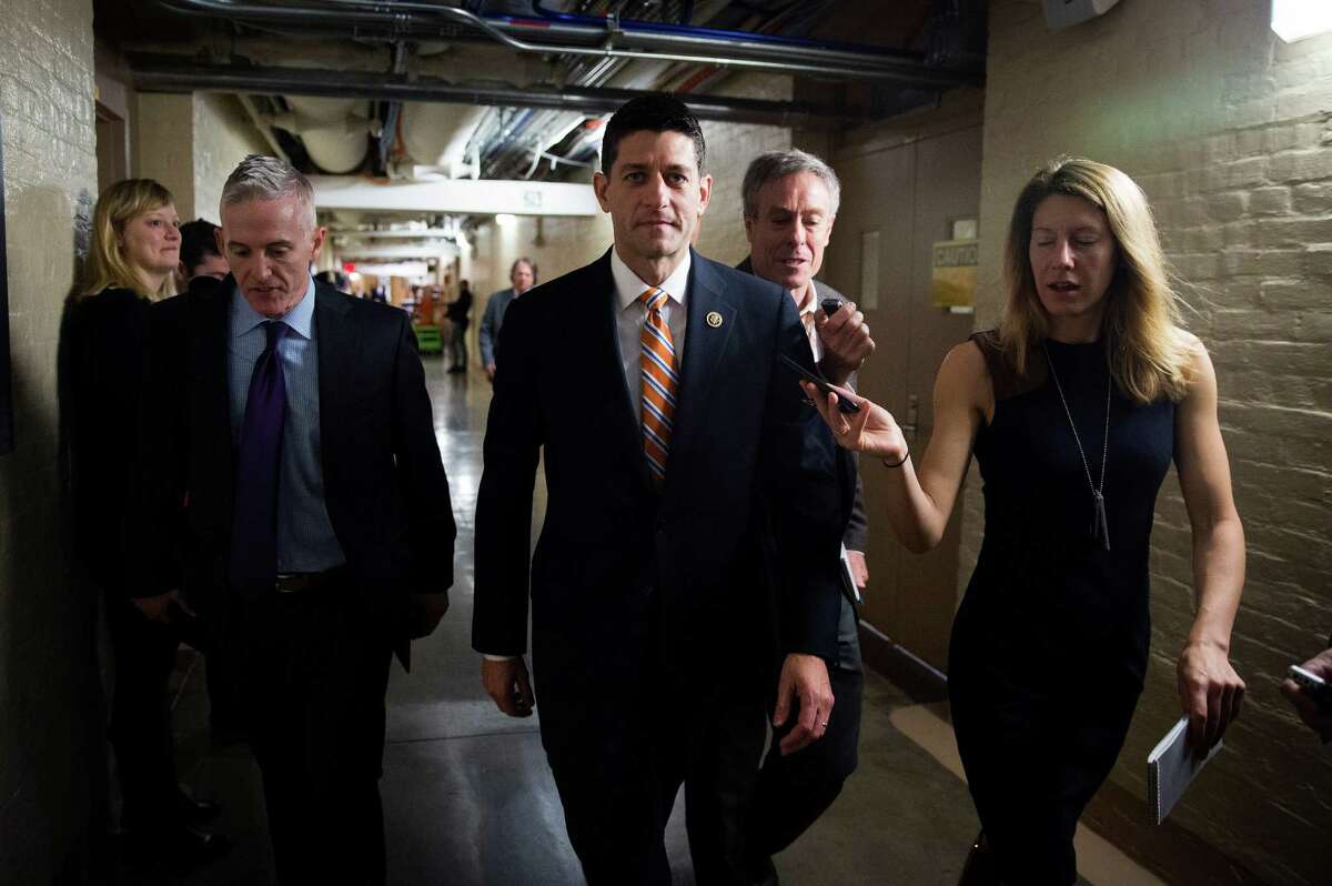 Rep. Paul Ryan (R-Wis.) arrives at the Capitol for a meeting with House Republicans, in Washington, Oct. 9, 2015. Current House Speaker John Boehner (R-Ohio) is hoping to push Ryan to join the race for his soon-to-be vacant seat after Majority Leader Kevin McCarthyÃ©¢ââ¢s sudden departure threw the House into tumult and infighting. (Doug Mills/The New York Times)