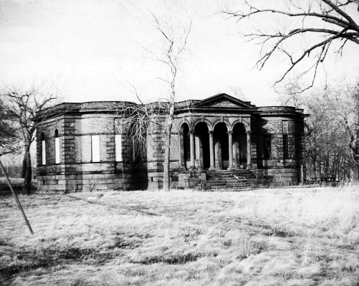 Dudley Observatory after fire. Undated. The orginal building was built in 1854 on Dudley Heights in Albany, N.Y. (Times Union Archive)