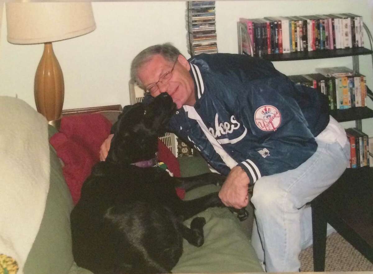 Ed O'Brien with beloved "granddog" Brenna.